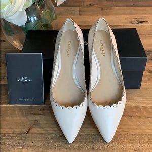 COACH flats white size6 NWB